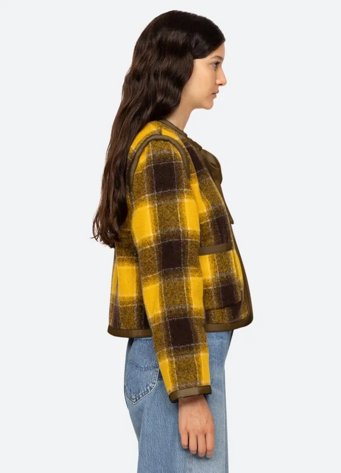 Sea New York Outerwear Women Amber Tie Front Jacket Yellow