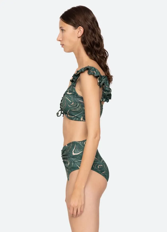 Sea New York Swimwear Women Amara Bikini Top Green