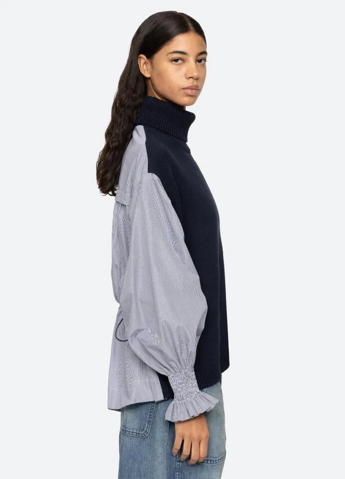 Sea New York Tops Women Devana Combo Sweater Navy Sea New York Tops Women Devana Combo Sweater Navy