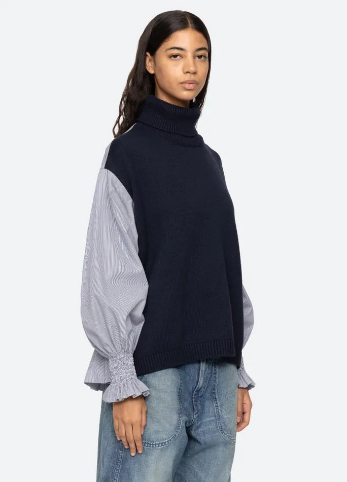 Sea New York Tops Women Devana Combo Sweater Navy Sea New York Tops Women Devana Combo Sweater Navy