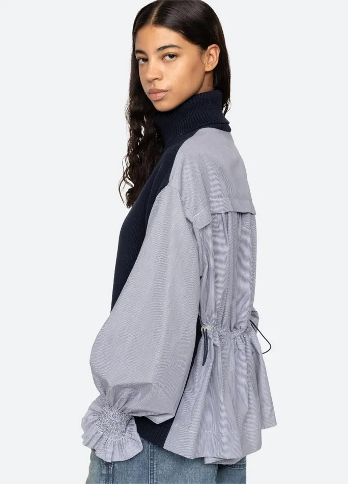 Sea New York Tops Women Devana Combo Sweater Navy Sea New York Tops Women Devana Combo Sweater Navy