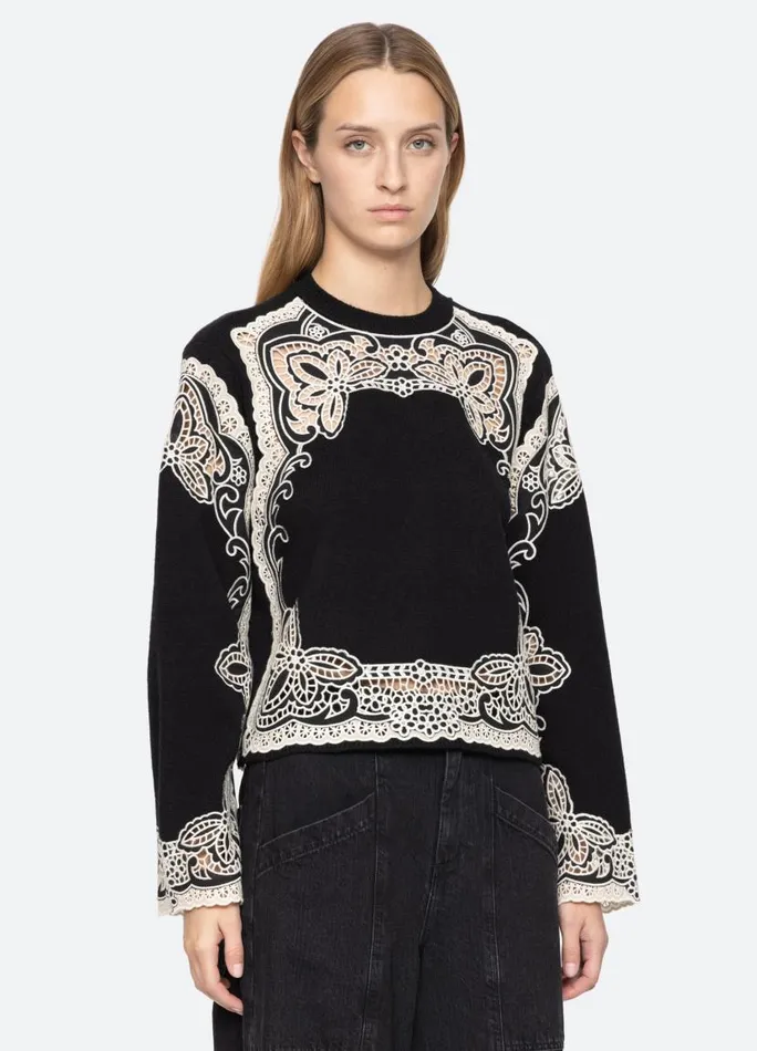 Sea New York Tops Women Gianna Sweater Black