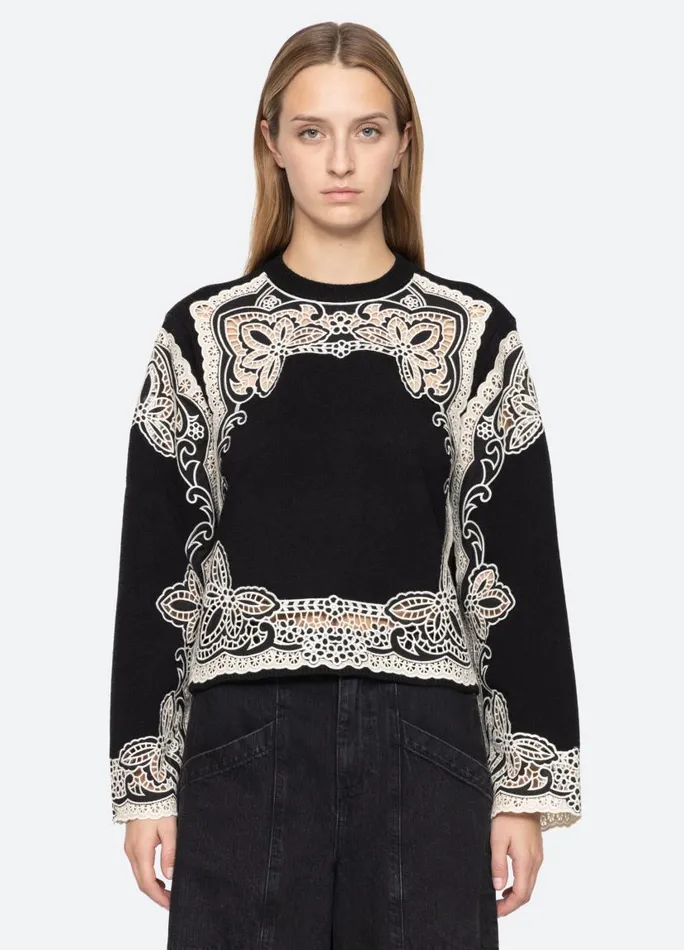 Sea New York Tops Women Gianna Sweater Black