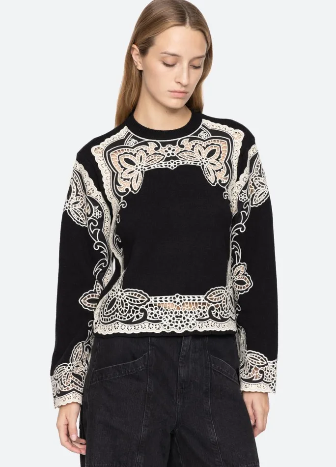 Sea New York Tops Women Gianna Sweater Black