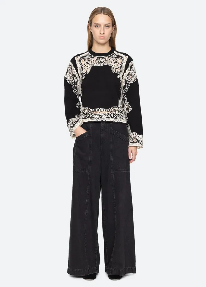 Sea New York Tops Women Gianna Sweater Black