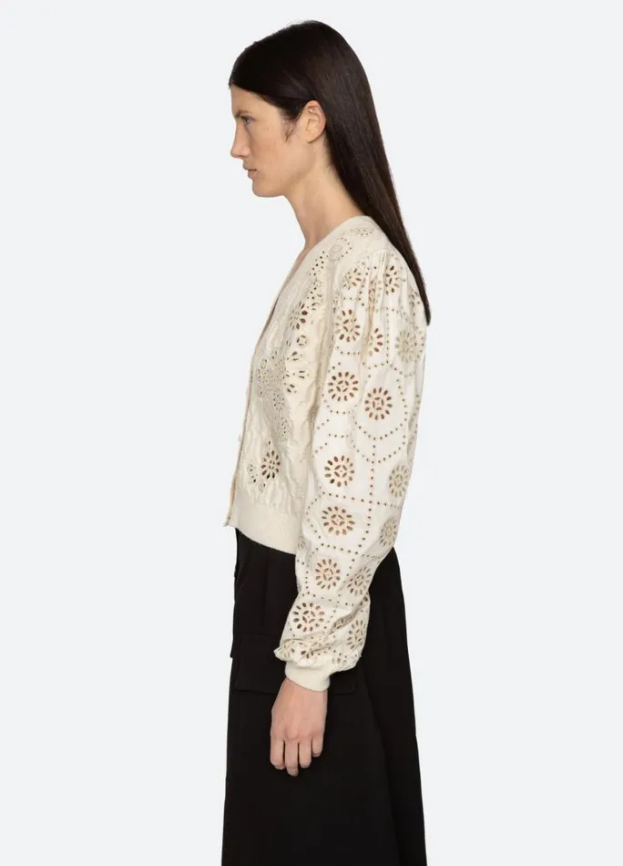 Sea New York Tops Women Lainey Cardigan Cream