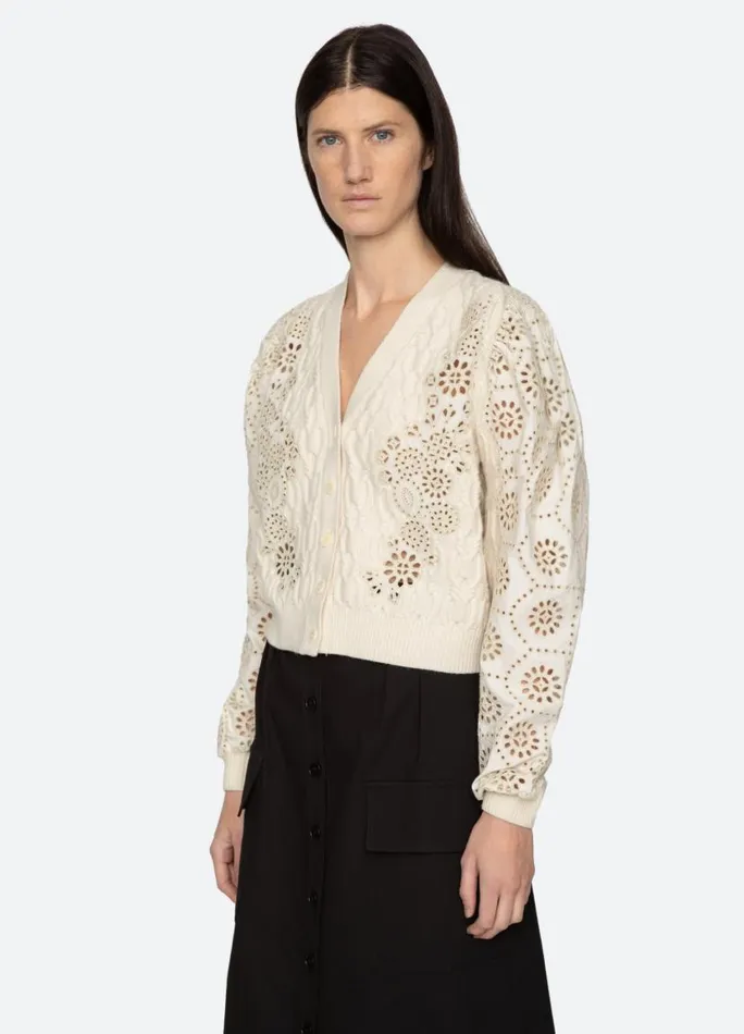 Sea New York Tops Women Lainey Cardigan Cream