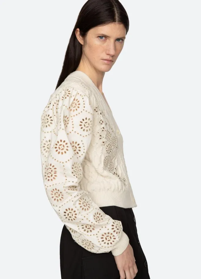 Sea New York Tops Women Lainey Cardigan Cream