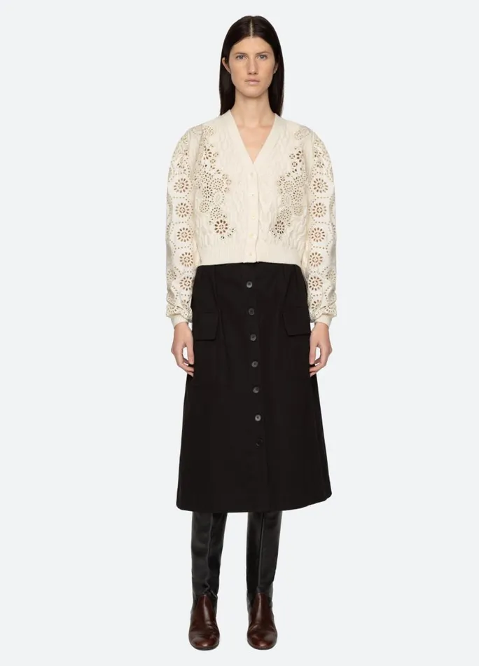Sea New York Tops Women Lainey Cardigan Cream