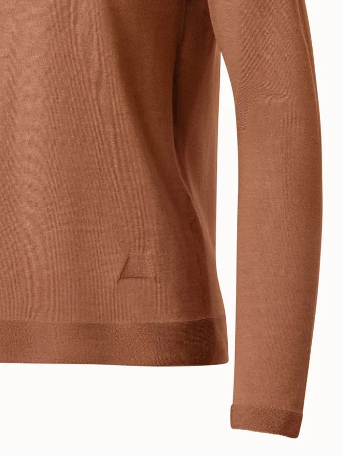 Seamless Cashmere Silk Knit Pullover Vicuna Women Akris Cashmere