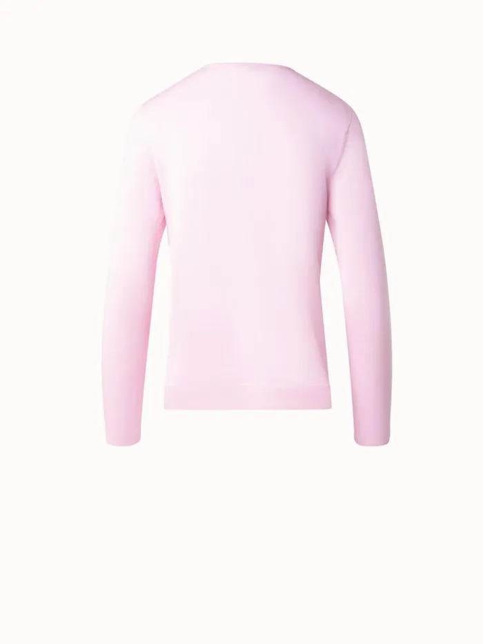 Seamless Cashmere Silk Knit Sweater Lotus Women Akris Cashmere