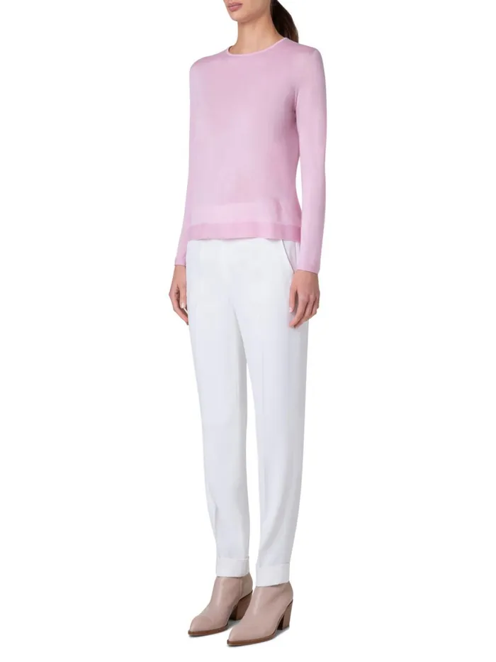 Seamless Cashmere Silk Knit Sweater Lotus Women Akris Cashmere