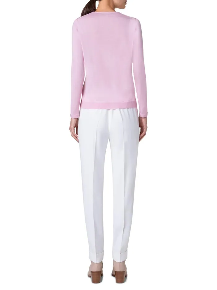 Seamless Cashmere Silk Knit Sweater Lotus Women Akris Cashmere