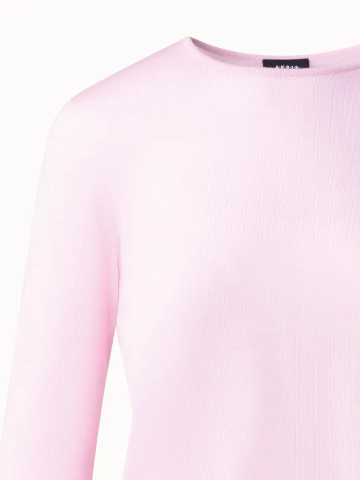 Seamless Cashmere Silk Knit Sweater Lotus Women Akris Cashmere
