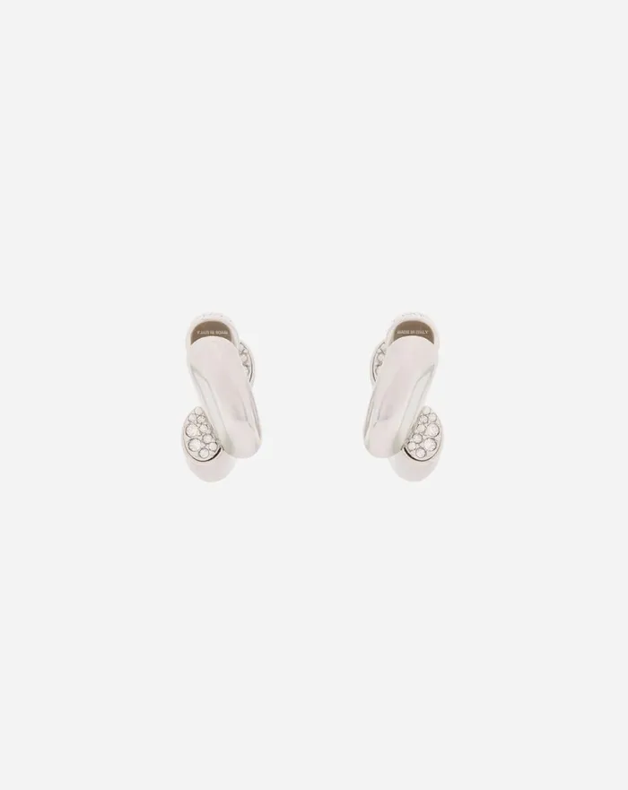 Sequence By Lanvin Rhinestone Earrings Silvercrystal Women Lanvin Jewelry