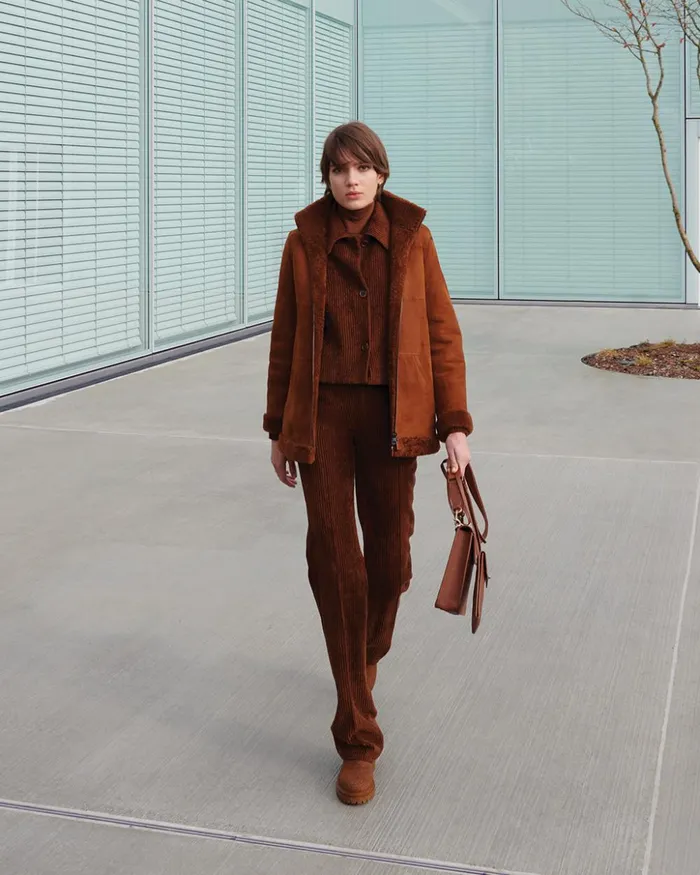 Shearling Jacket Caramel Women Akris Jackets