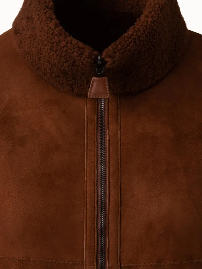 Shearling Jacket Caramel Women Akris Jackets