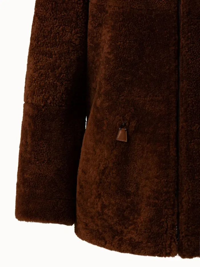 Shearling Jacket Caramel Women Akris Jackets