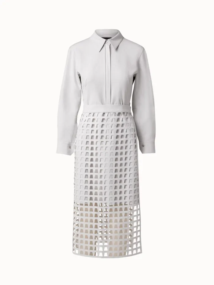 Shirt Dress And Apron Set Chalk Women Akris Dresses