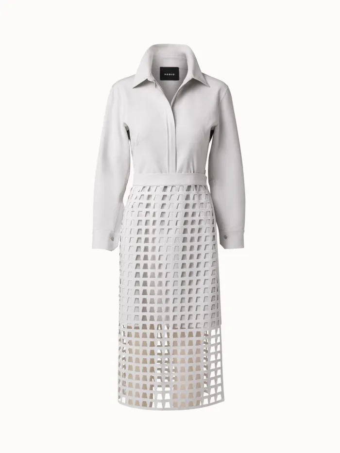 Shirt Dress And Apron Set Chalk Women Akris Dresses