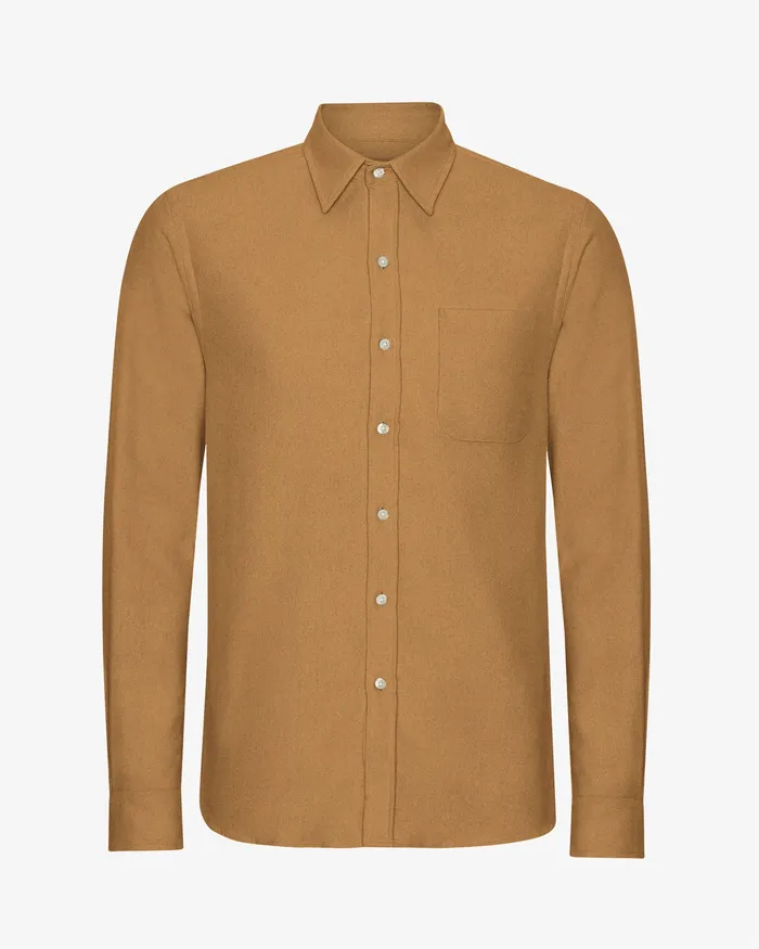 Shirts Organic Flannel Shirt 8211 Sahara Camel Colorfulstandard Men