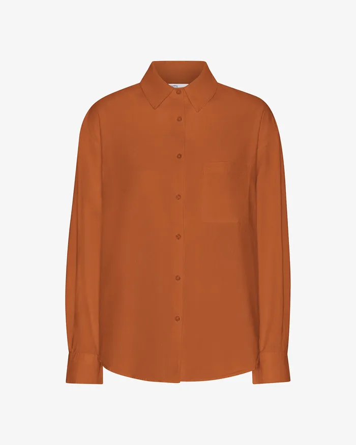 Shirts Organic Oversized Shirt 8211 Ginger Brown 8211 Colorfulstandard Women
