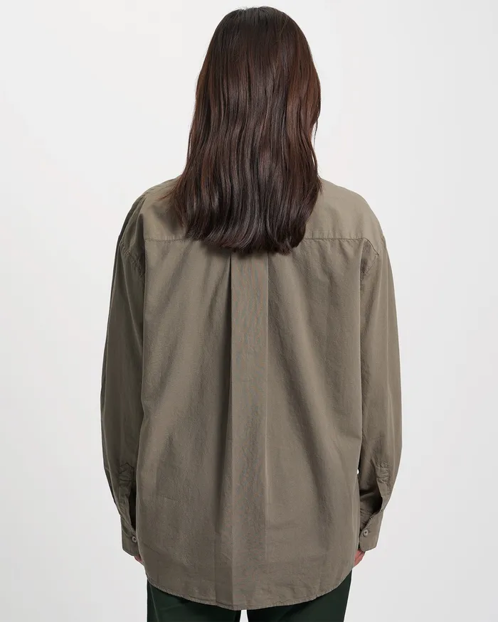 Shirts Organic Oversized Shirt 8211 Ginger Brown 8211 Colorfulstandard Women