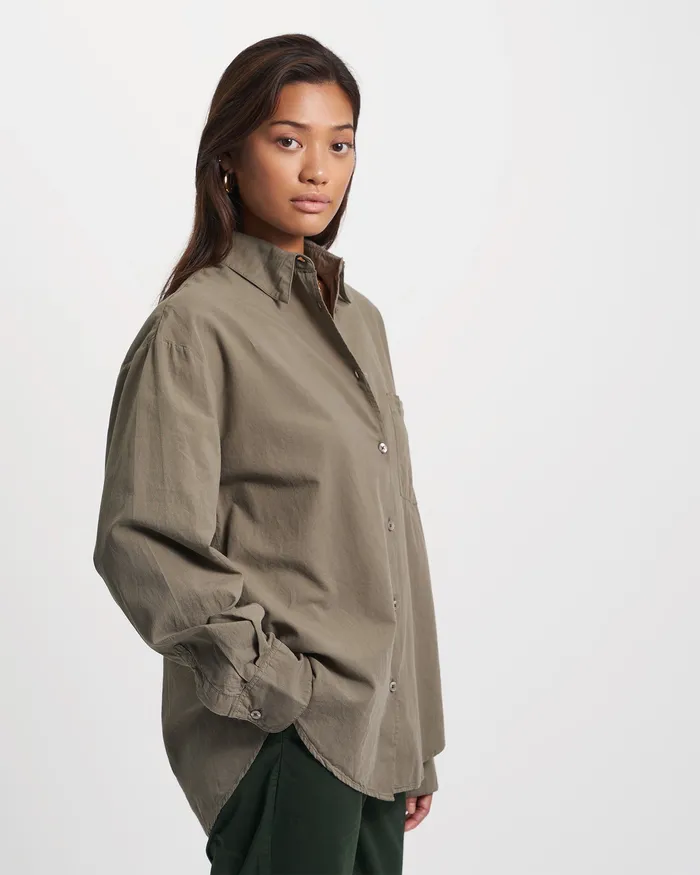 Shirts Organic Oversized Shirt 8211 Ginger Brown 8211 Colorfulstandard Women