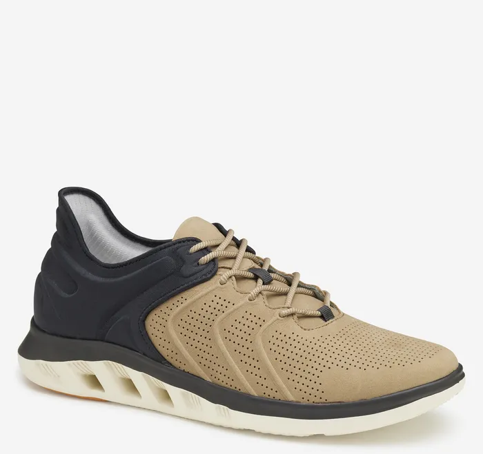 Shoes Johnston and Murphy Men Activate Luxe UThroat Tan NubuckBlack Nylon