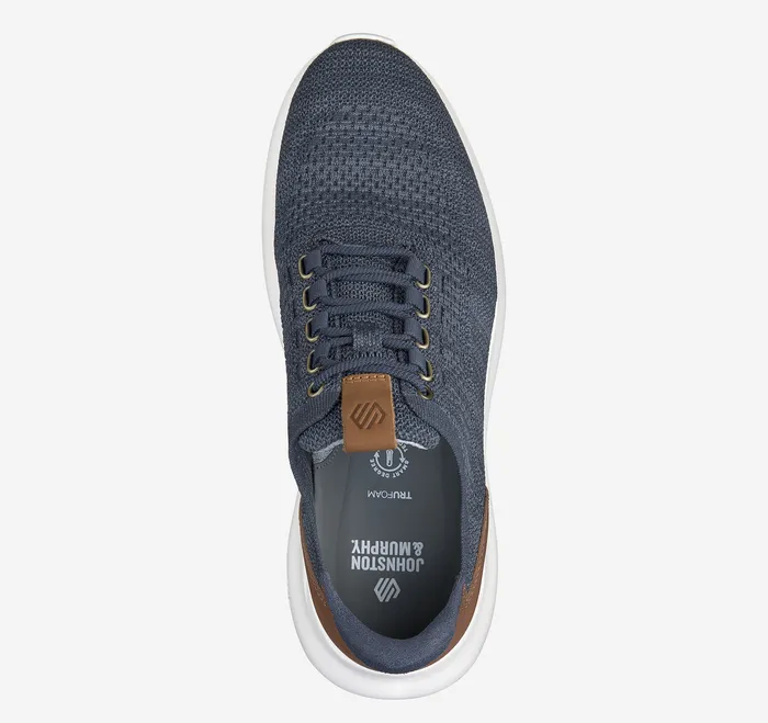 Shoes Men Amherst 20 Knit Plain Toe Navy Heathered Knit Johnston and Murphy