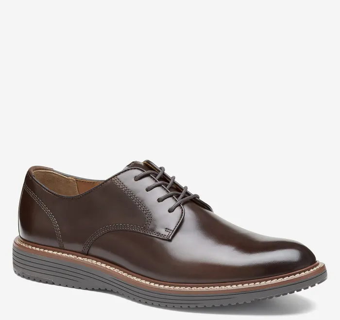Shoes Men Upton Plain Toe Mahogany Full Grain Johnston and Murphy