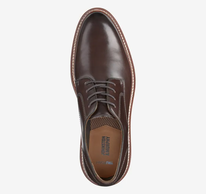 Shoes Men Upton Plain Toe Mahogany Full Grain Johnston and Murphy