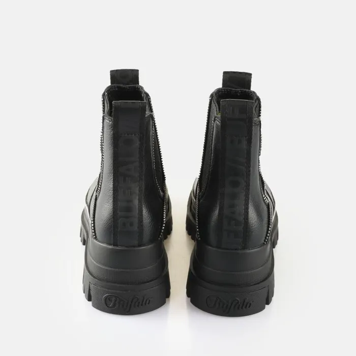 Shop Boots and AnkleBoots BUFFALO Aspha Chelsea Zip Black
