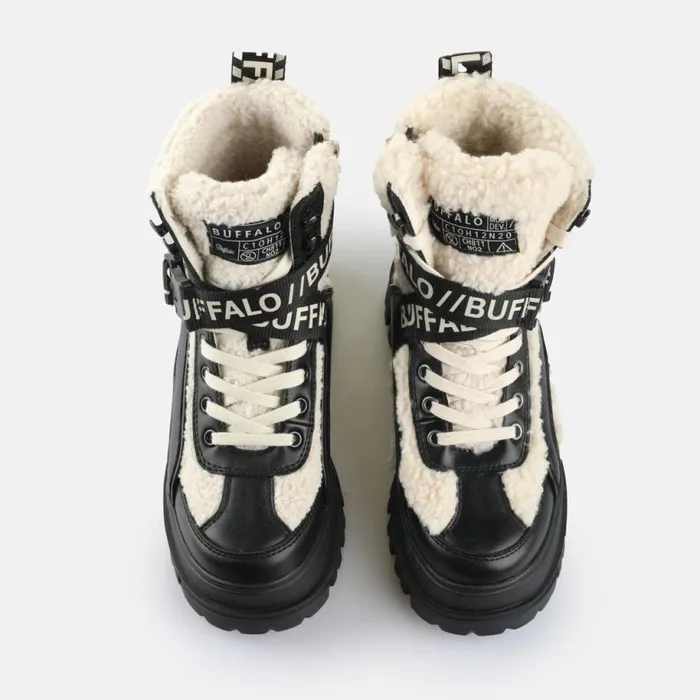 Shop Boots and AnkleBoots BUFFALO Aspha Com1 Warm Black Beige