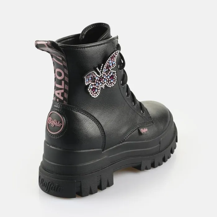 Shop Boots and AnkleBoots BUFFALO ASPHA RLD BUTTERFLY 8211 VEGAN NAPPA 8211 BLACK Black Shop Boots and AnkleBoots BUFFALO ASPHA RLD BUTTERFLY 8211 VEGAN NAPPA 8211 BLACK Black