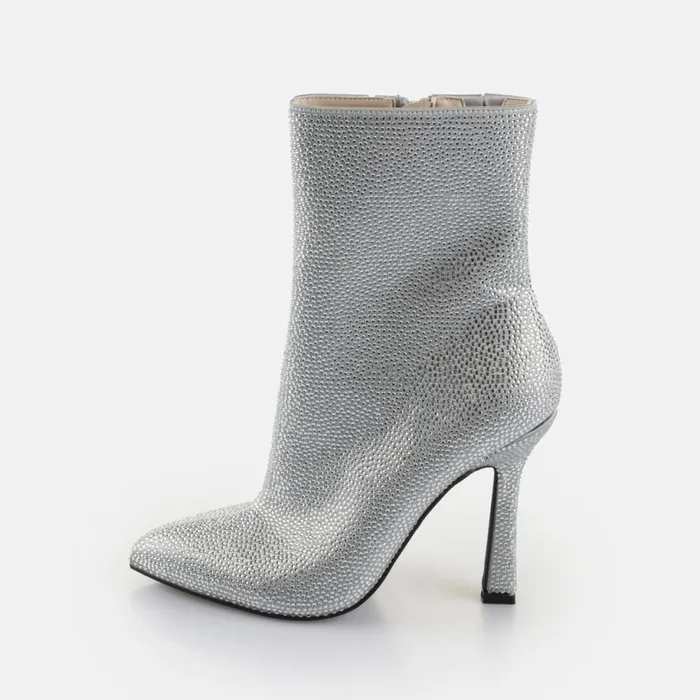 Shop Boots and AnkleBoots BUFFALO Linda Ankle Shine Silver