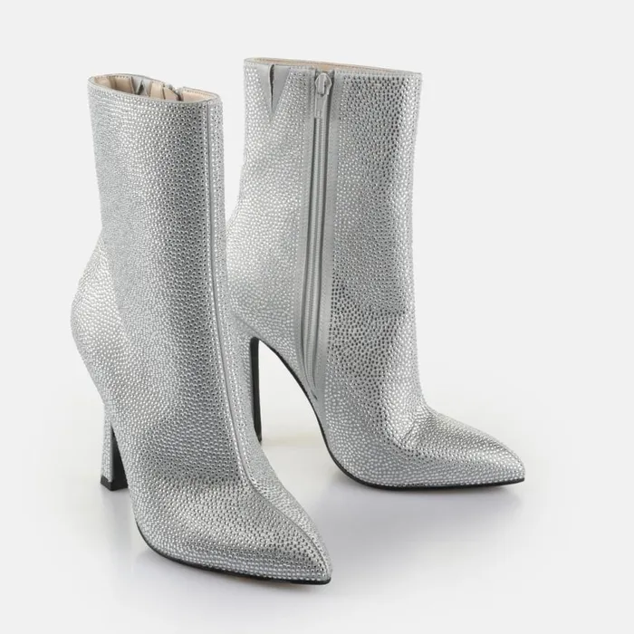 Shop Boots and AnkleBoots BUFFALO Linda Ankle Shine Silver