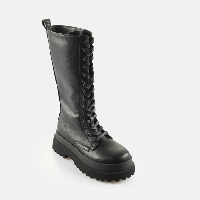 Shop Boots and AnkleBoots BUFFALO Pluto Lace Up Hi Black