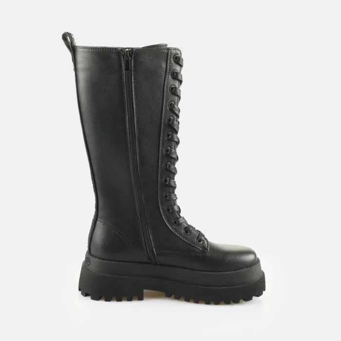 Shop Boots and AnkleBoots BUFFALO Pluto Lace Up Hi Black