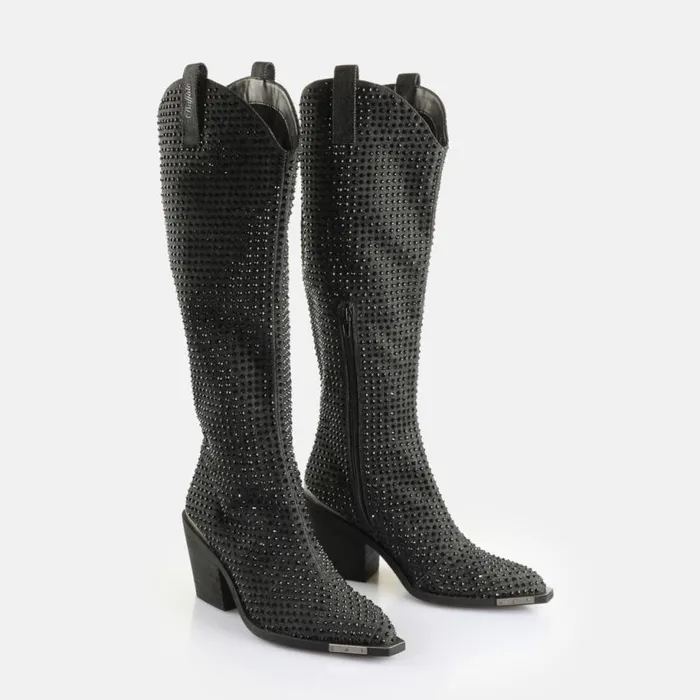 Shop Boots and AnkleBoots BUFFALO West Boot Hi Glam Black