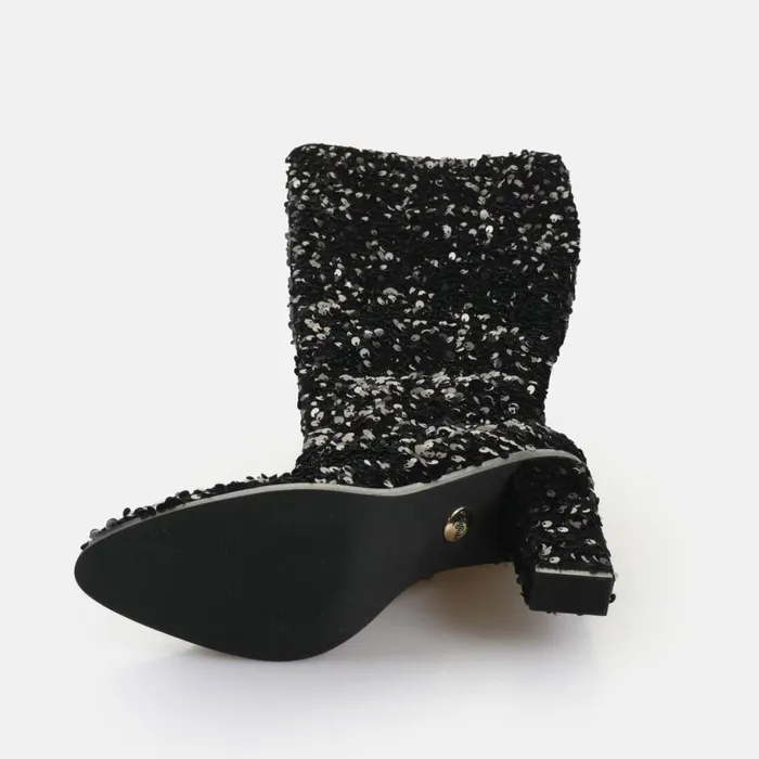 Shop Boots and AnkleBoots BUFFALO ZOE HI LEG 8211 VEGAN SEQUINS 8211 BLACK Black Shop Boots and AnkleBoots BUFFALO ZOE HI LEG 8211 VEGAN SEQUINS 8211 BLACK Black
