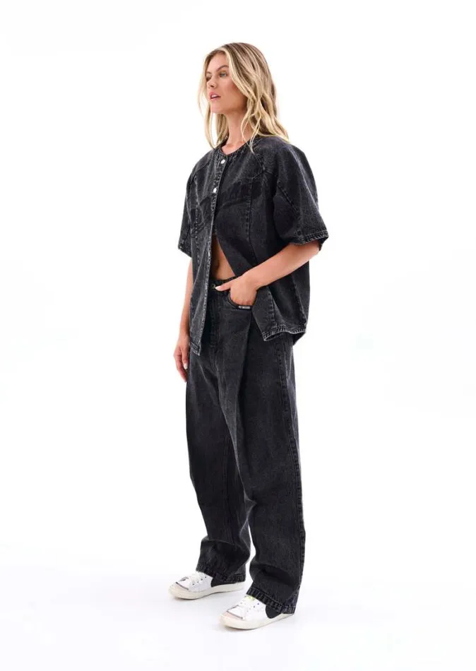 Shop CENTRELINE DENIM JEAN IN BLACK PE Nation Pants