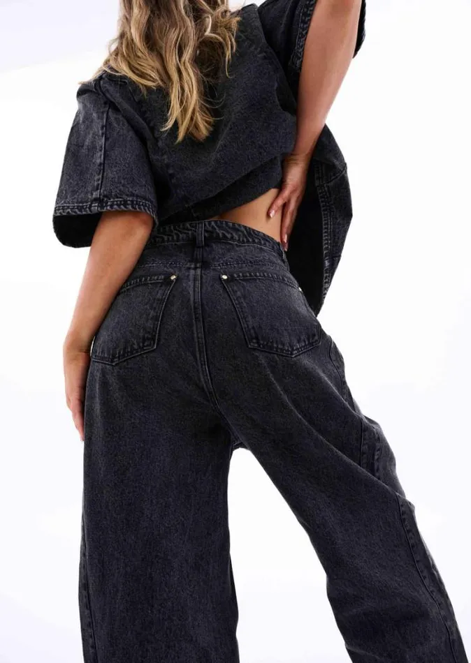 Shop CENTRELINE DENIM JEAN IN BLACK PE Nation Pants