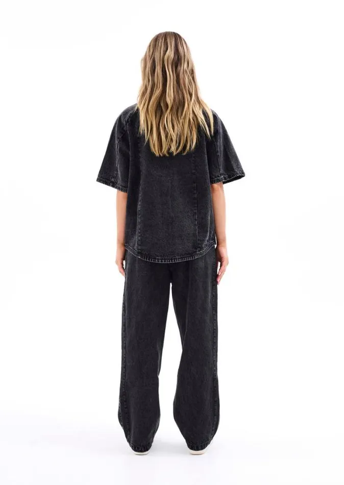 Shop CENTRELINE DENIM TEE IN BLACK PE Nation Tees and Tanks