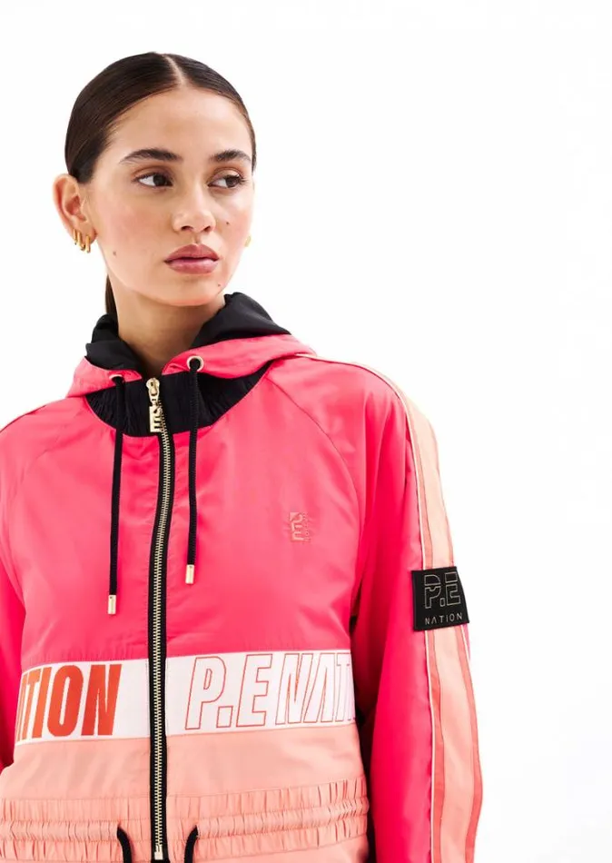 Shop CROPPED MAN DOWN JACKET IN DIVA PINK PE Nation Jackets