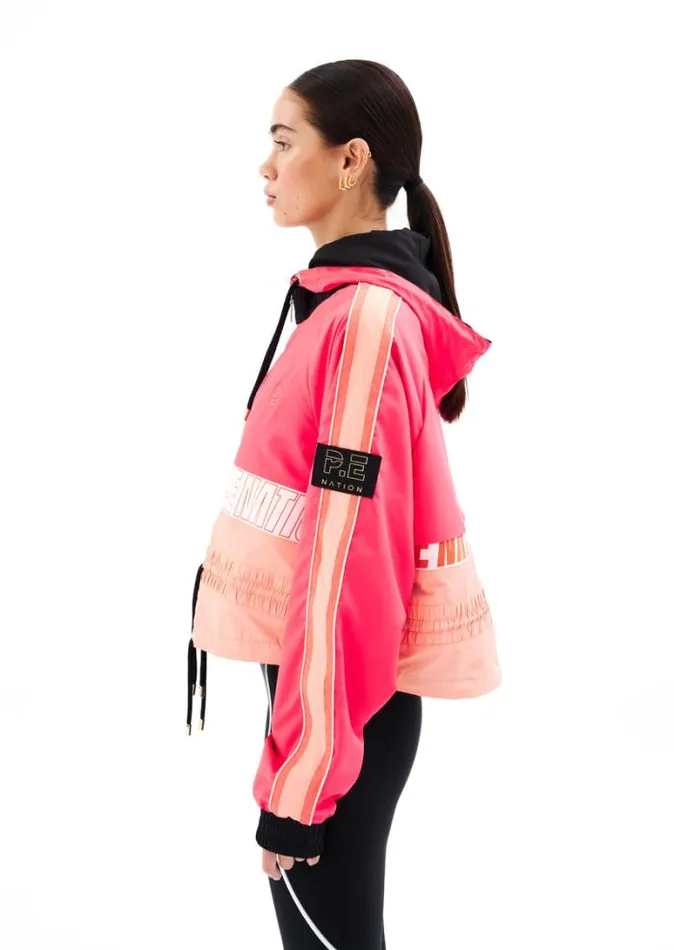 Shop CROPPED MAN DOWN JACKET IN DIVA PINK PE Nation Jackets