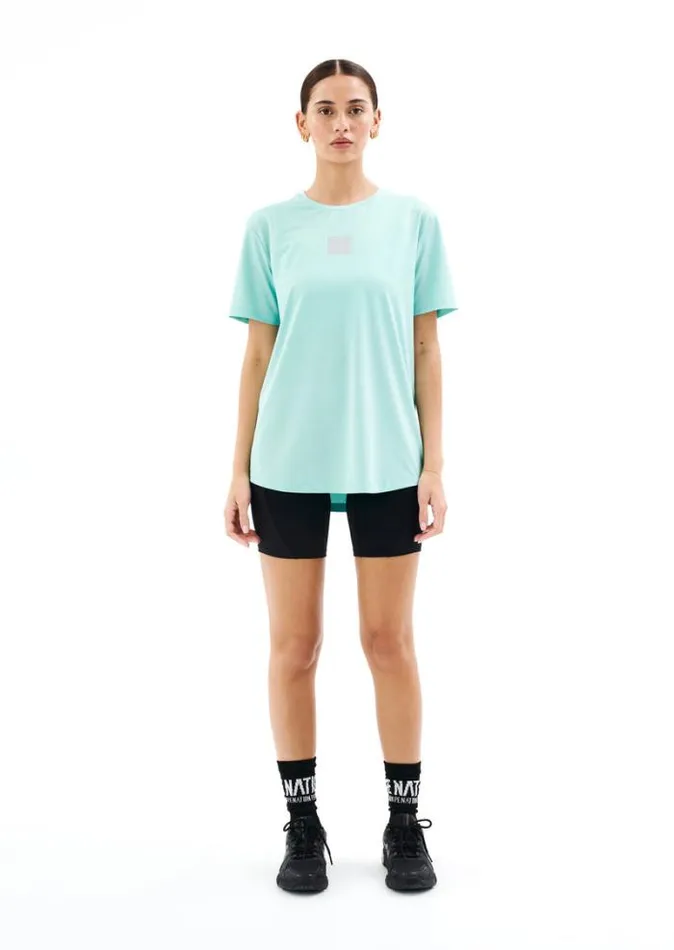 Shop CROSSOVER AIR FORM TEE IN AQUA PE Nation Tees and Tanks