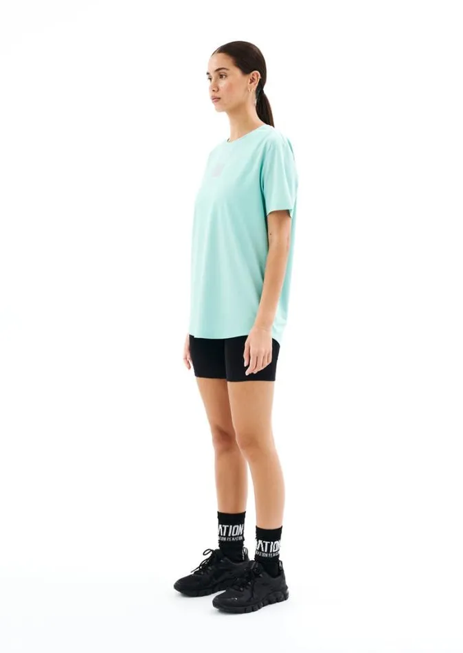 Shop CROSSOVER AIR FORM TEE IN AQUA PE Nation Tees and Tanks