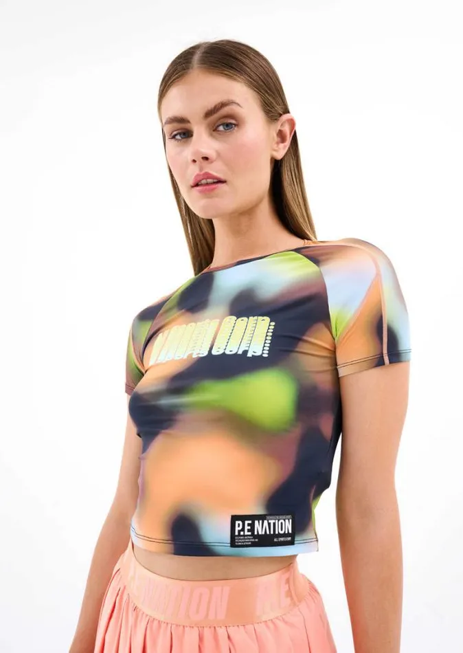 Shop CYPER TEE IN BLUR PRINT PE Nation Tees and Tanks