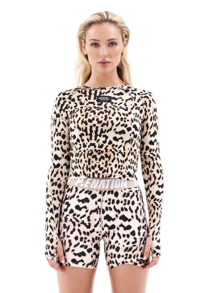 Shop DEL MAR LS TOP IN LEOPARD PRINT PE Nation Long Sleeve Tops
